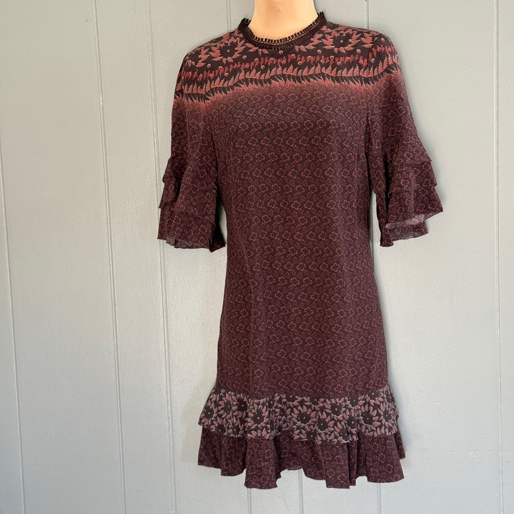 AllSaints Rayen Anokhi Silk Dress S Whimsigoth‎ Dark Romance Ethereal Boho Luxe